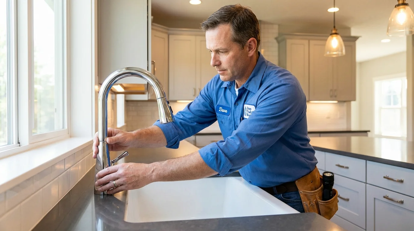 Kitchen faucet installation by Johns Plumbing LLC in Wrangell