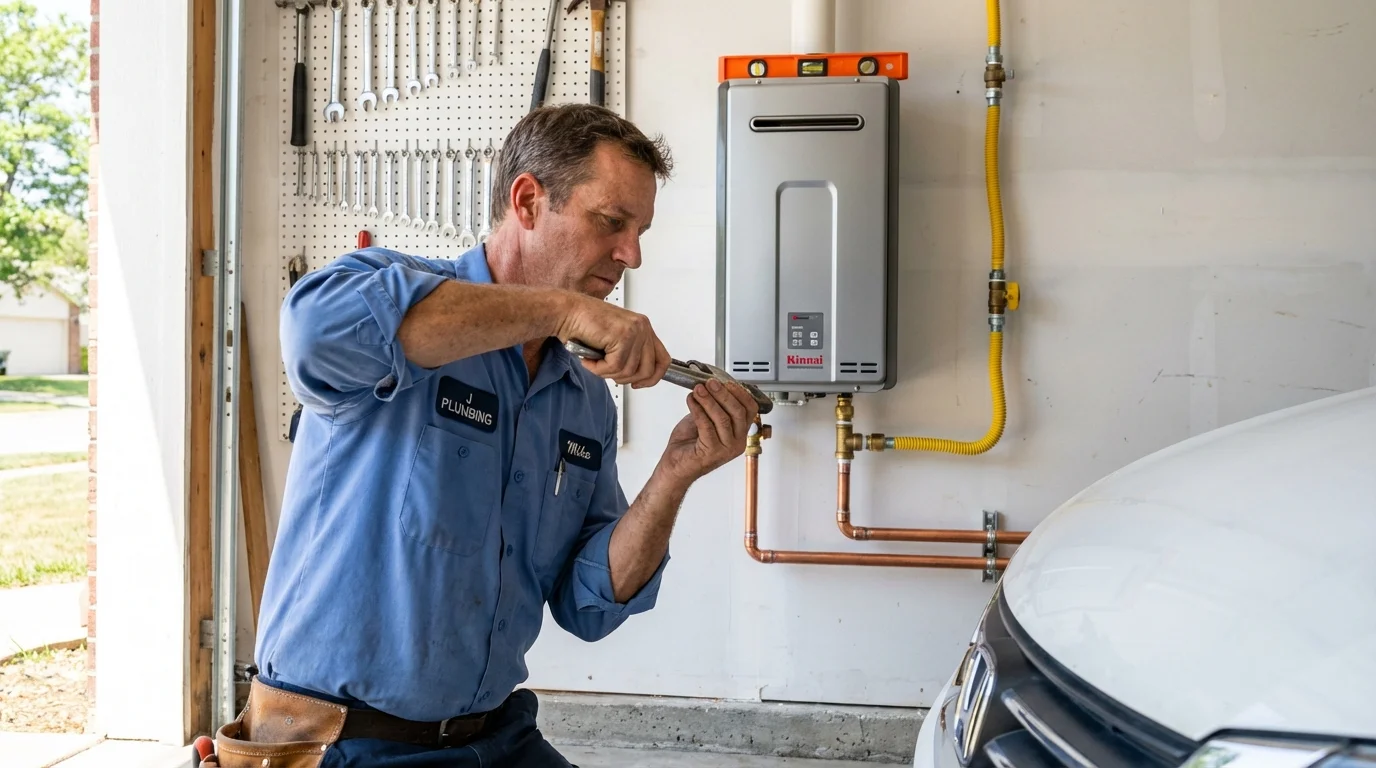Tankless water heater installation by a Johns Plumbing LLC plumber in Wrangell